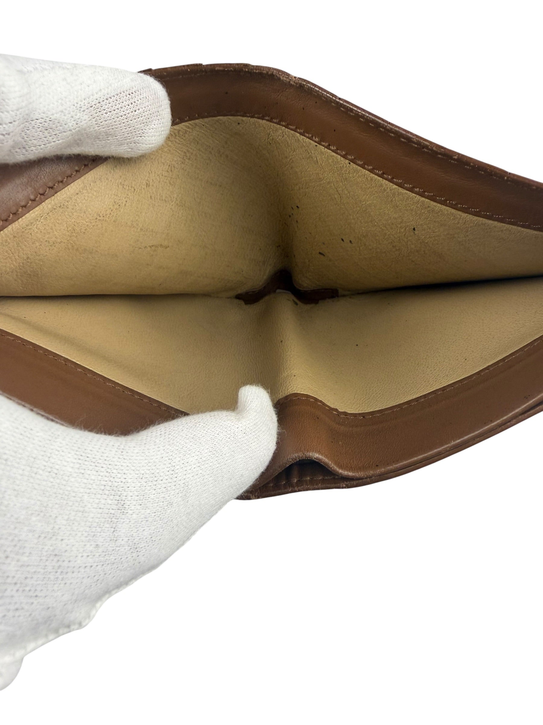 Bottega Veneta Brown Intercciato Bifold Wallet