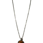 Gucci Sterling Silver Bottle-Cap-Style Enamel Logo Pendant Necklace