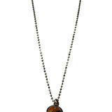 Gucci Sterling Silver Bottle-Cap-Style Enamel Logo Pendant Necklace