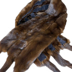 Vintage Dark Brown Fur Tailed Shawl