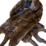 Vintage Dark Brown Fur Tailed Shawl