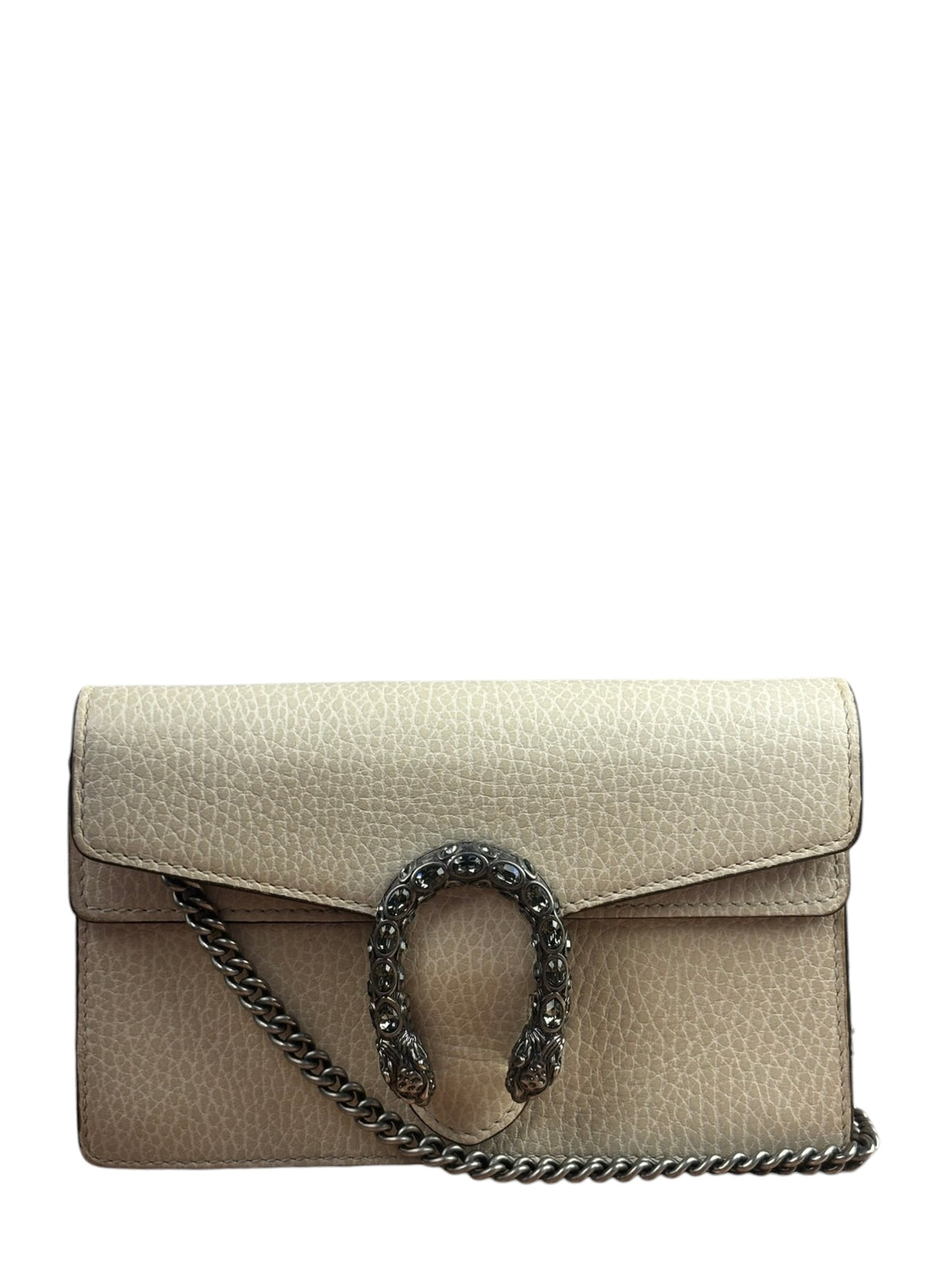 Gucci Cream Beige Leather Dionysus Super Mini Bag