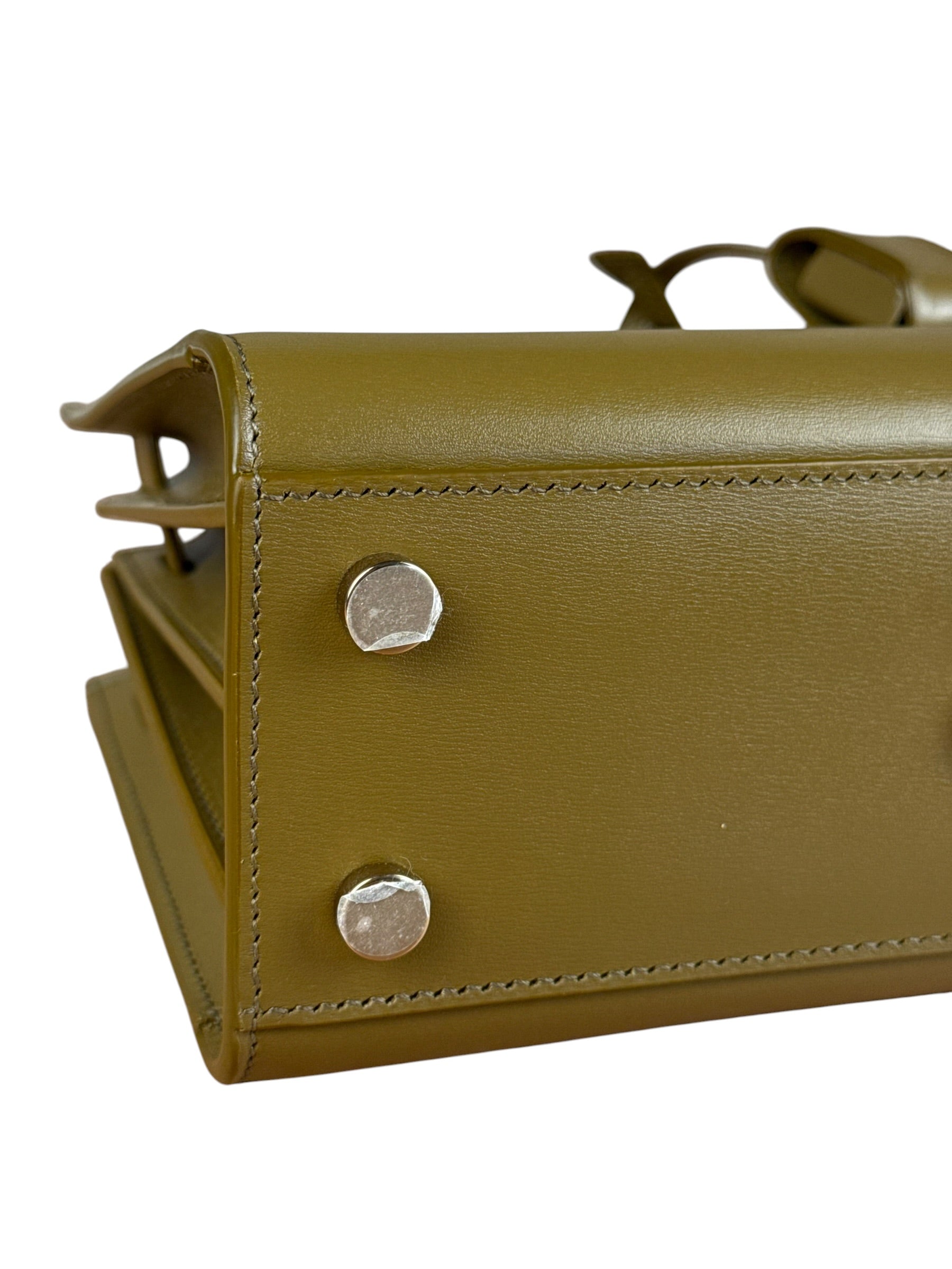 Saint Laurent Green Leather Nano Sac De Jour 2Way Tote