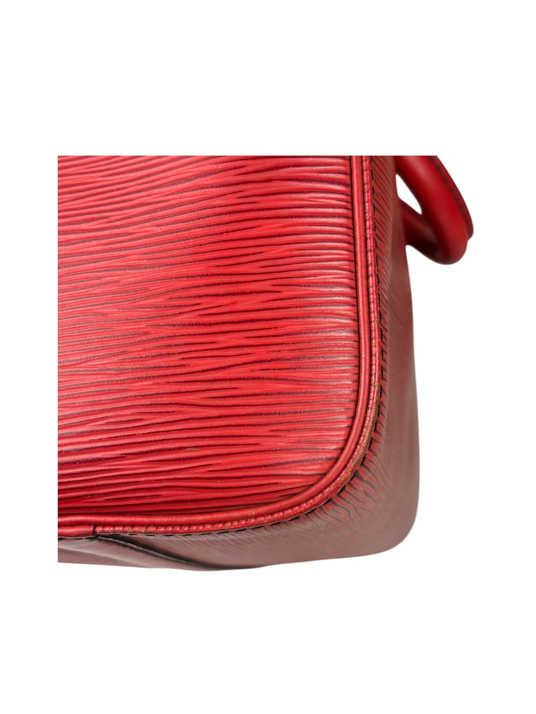 Louis Vuitton Castillian Red Epi Leather Speedy Mini Handbag