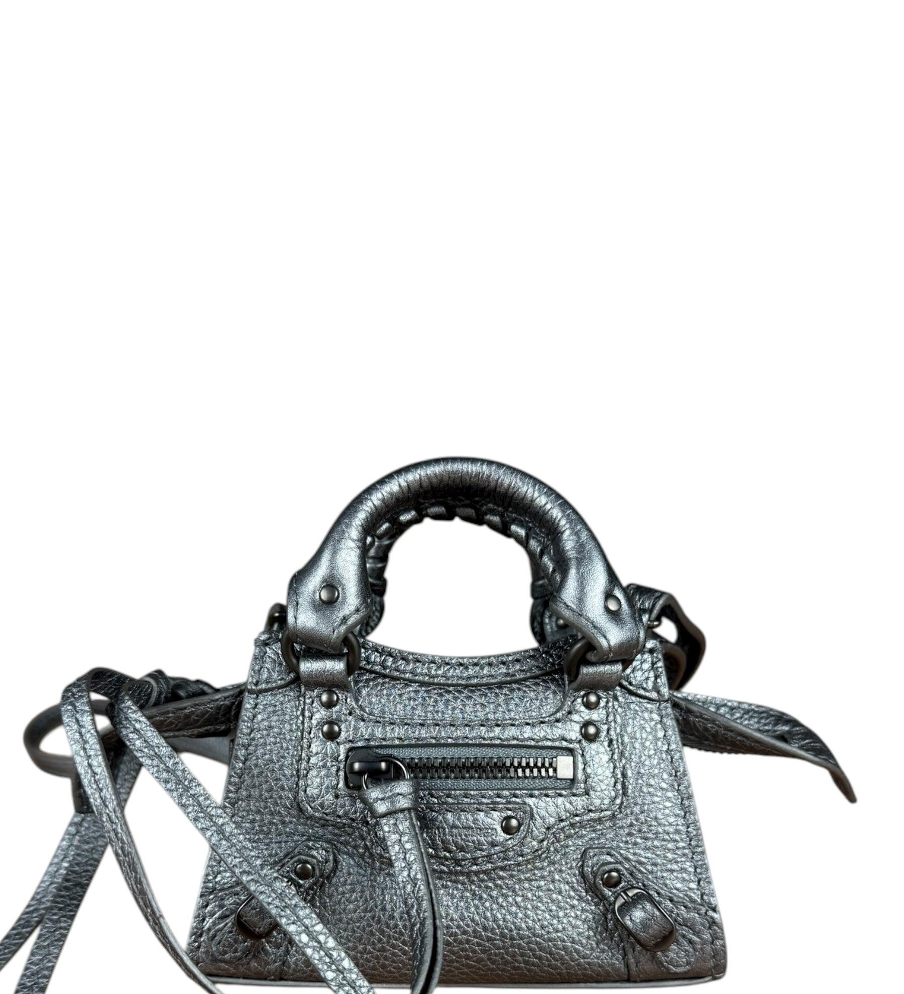 Balenciaga Nano City Bag Silver