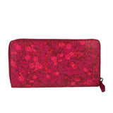 Givenchy Pink Leather Floral Zip-Around Wallet