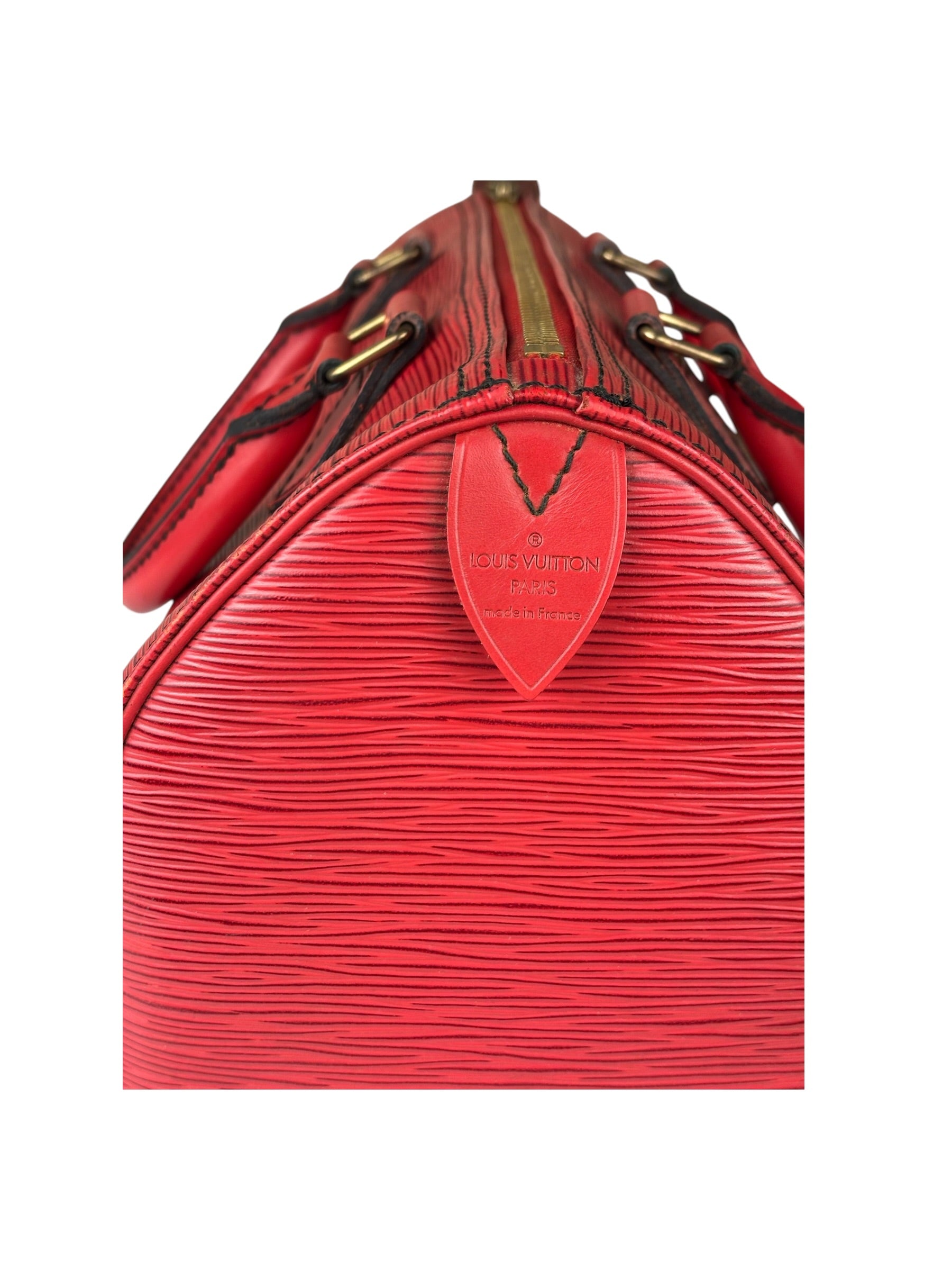 Louis Vuitton Castillian Red Epi Leather Speedy Mini Handbag