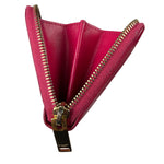 Yves Saint Laurent Pink Leather Zip Around Long Wallet