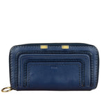 Chloé Dark Blue Leather Marcie Long Zip Wallet
