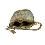 Coach Yellow Gold Mini Bucket Crystal Two-Way Bag