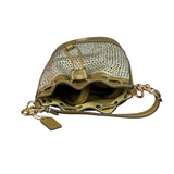 Coach Yellow Gold Mini Bucket Crystal Two-Way Bag