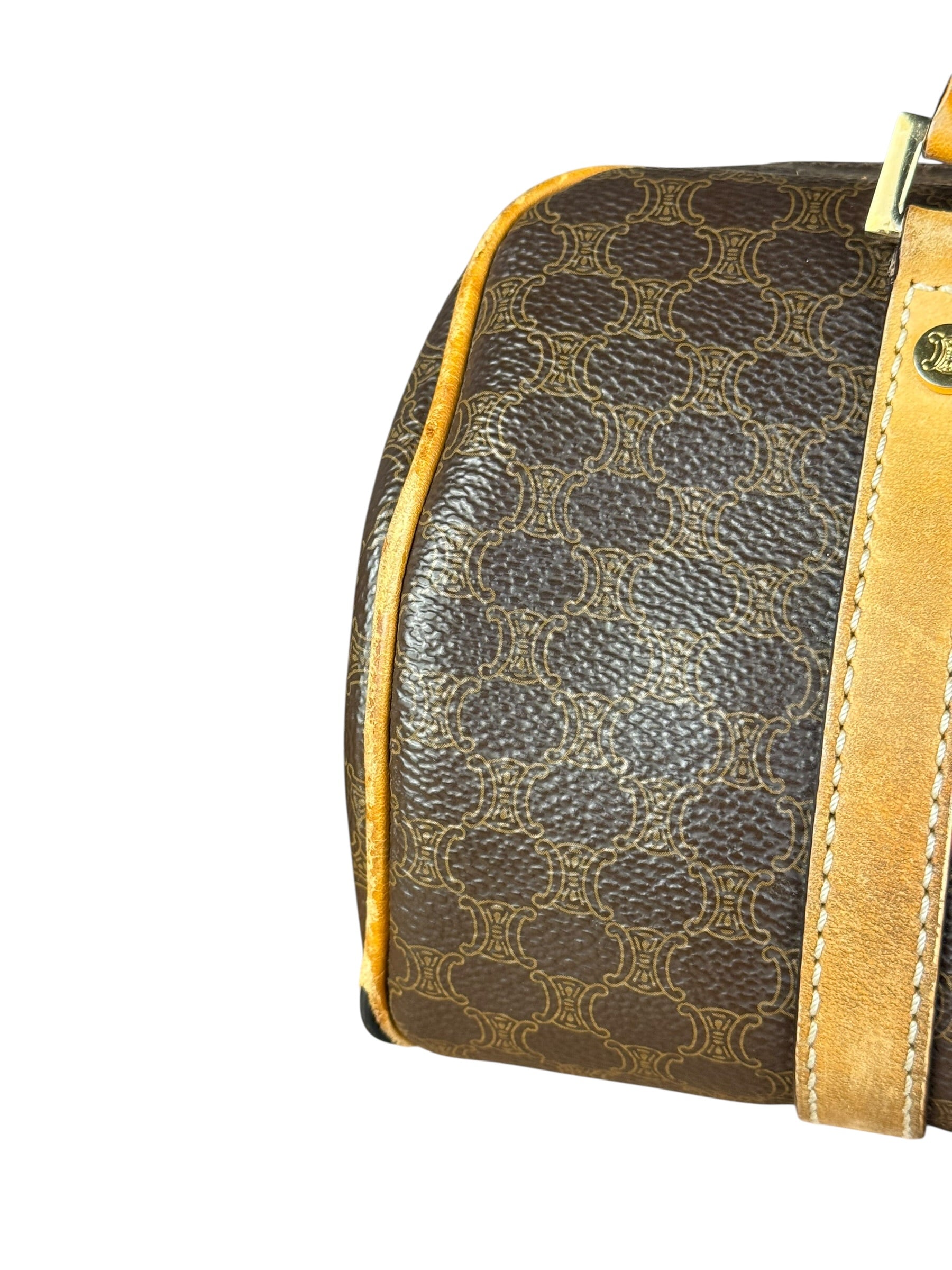 Celine Vintage Macadam Bowler Bag (Exposed Piping)