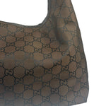 Gucci GG Monogram Brown Nylon Hobo Bag