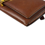 Tom Ford Brown Leather Flap Bi-Fold Wallet
