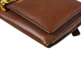 Tom Ford Brown Leather Flap Bi-Fold Wallet
