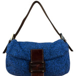 Fendi Vintage Blue Cashmere Baguette