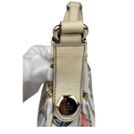 Gucci Vintage Printed Satin Silk Charmy Hobo Bag
