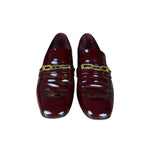 Burberry Burgundy Patent Leather Loafers