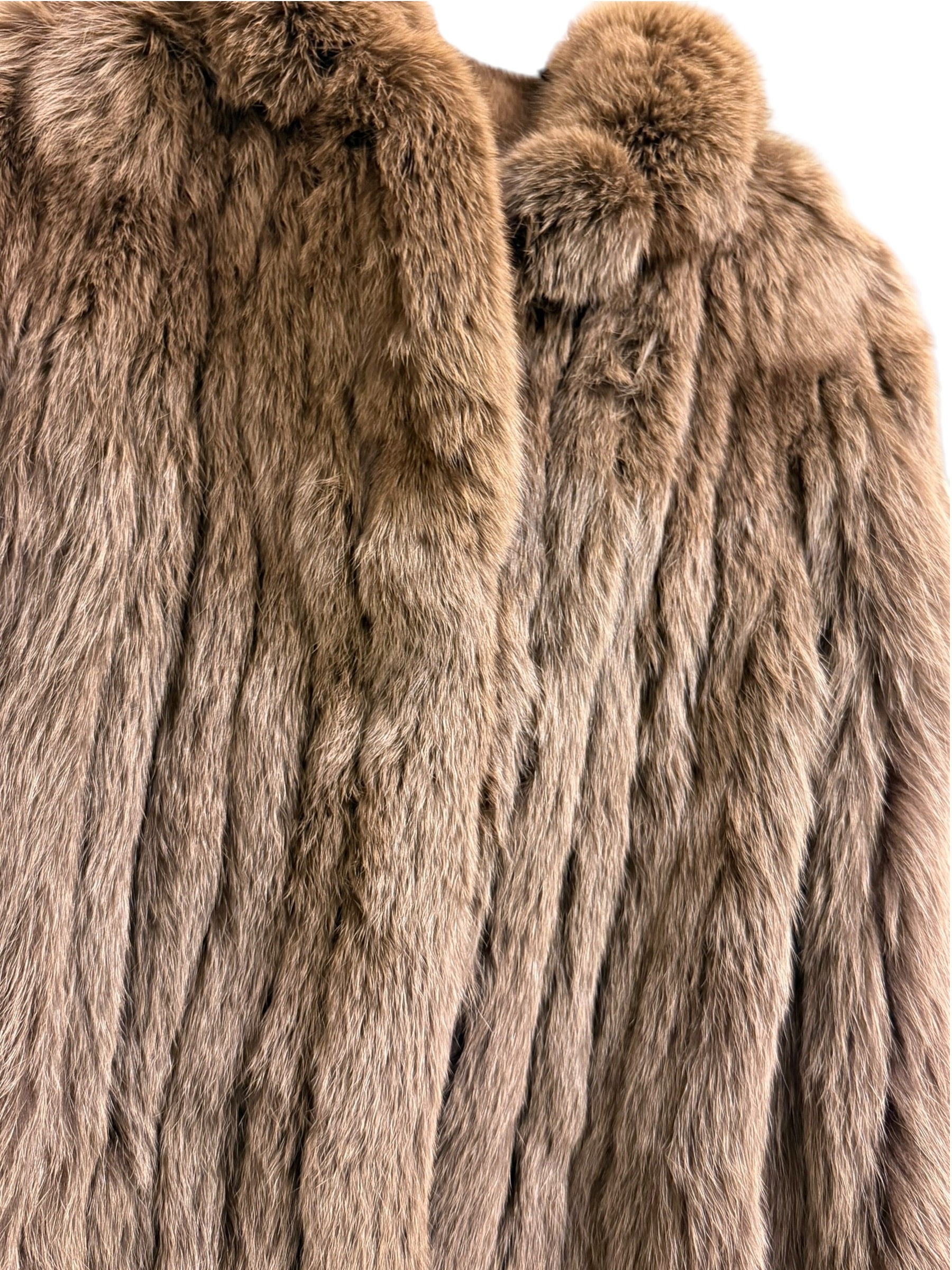 Vintage Saga Light Brown Fox Fur Coat