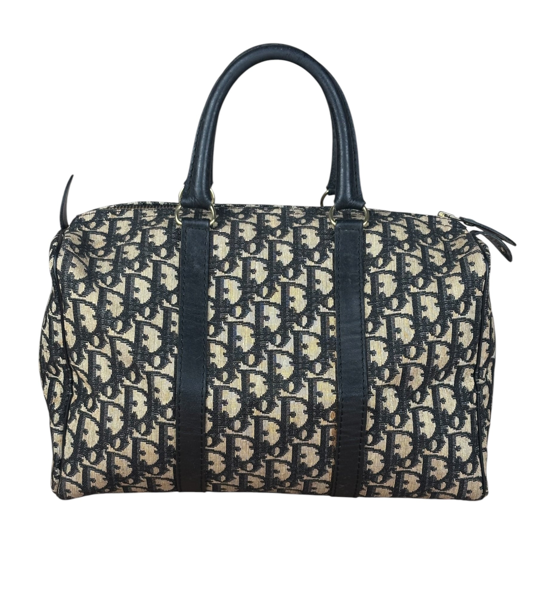Christian Dior Vintage Navy Trotter Boston Bag