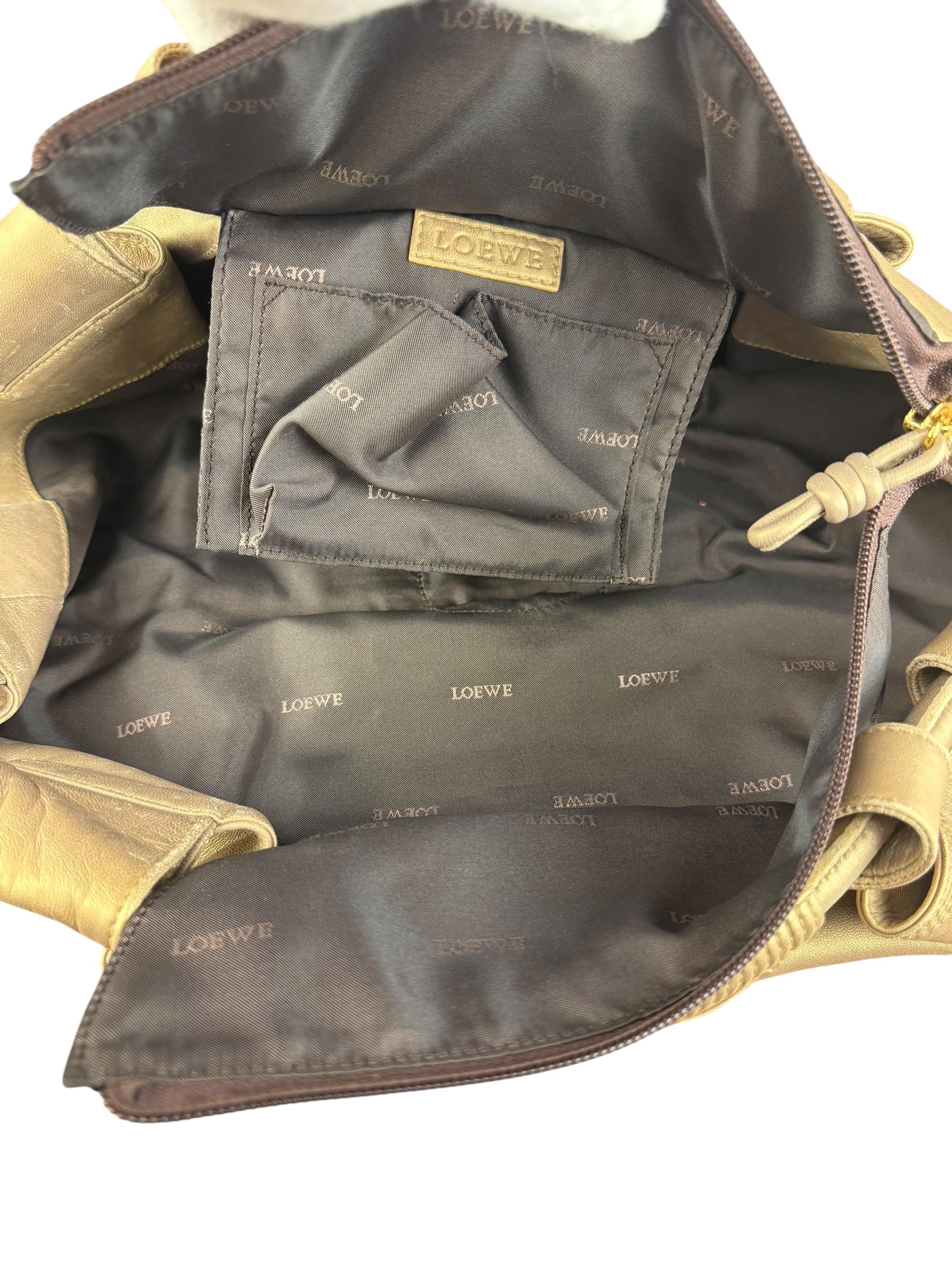 Loewe Vintage Gold Nappa Aire Hobo/Tote Bag