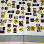 Burberry Pink Medals Vintage Silk Scarf