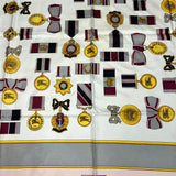 Burberry Pink Medals Vintage Silk Scarf