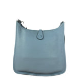 Hermes Evelyne Clemence Light Blue Leather Shoulder Bag