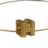 Hermes Cage d'H Gold Plated Pendant Necklace