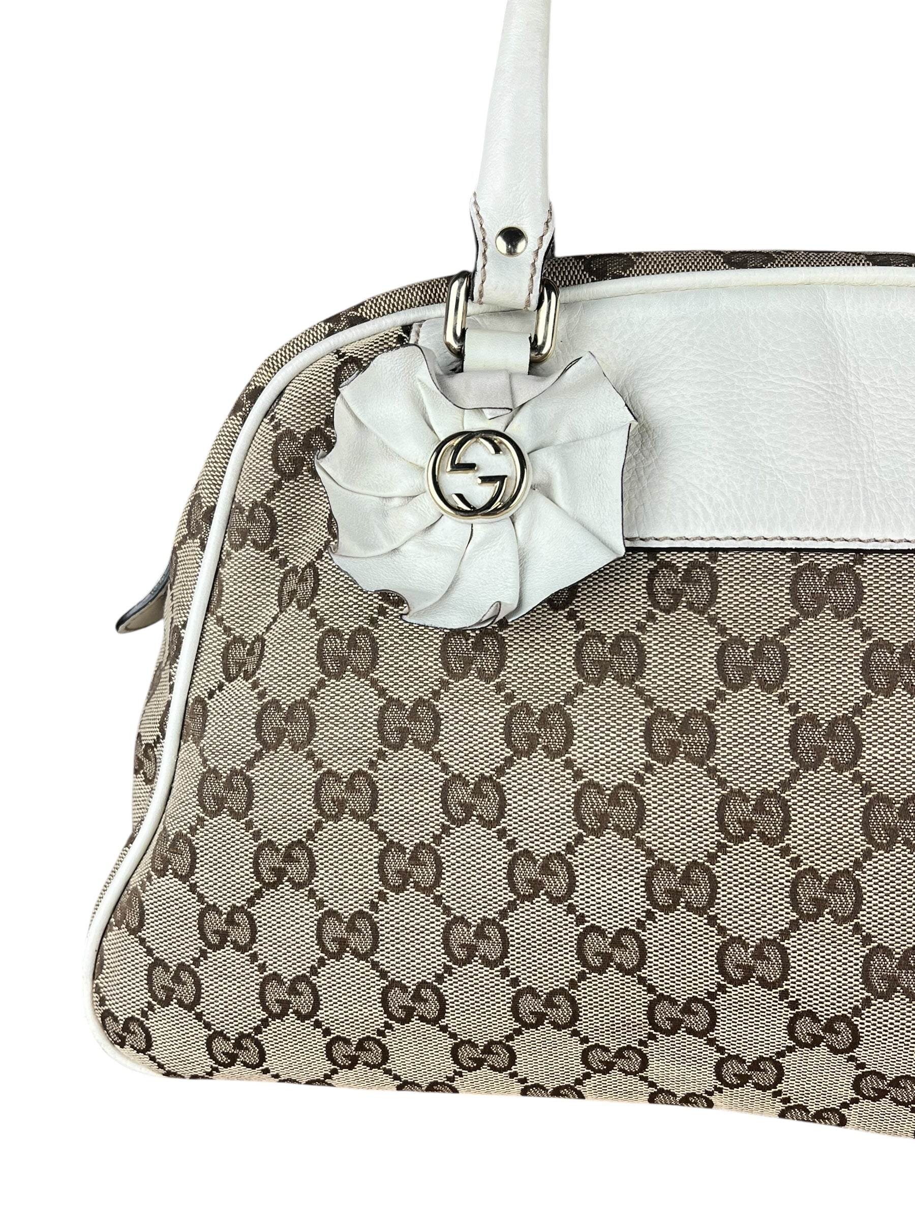 Gucci GG Canvas Trophy Boston Bag