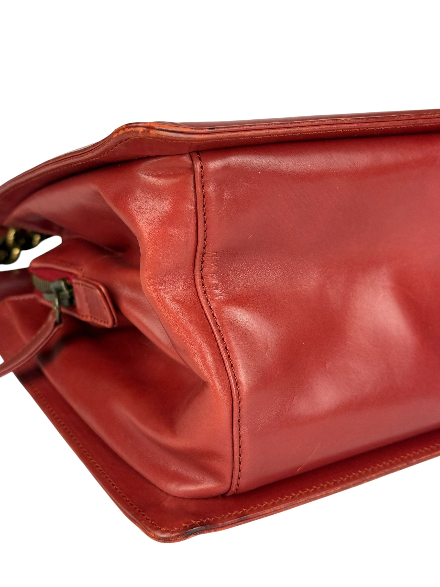 Chanel Red Leather Large Jetsetter Boy 2Way Handbag 2011