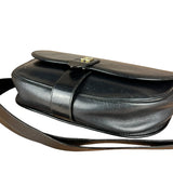 Dior Black Leather Vintage Flap Shoulder Bag