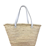 Versace Wicker Woven White Medusa Top Handle Tote