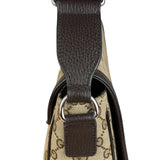 Gucci GG Canvas Print Flap Messenger Bag