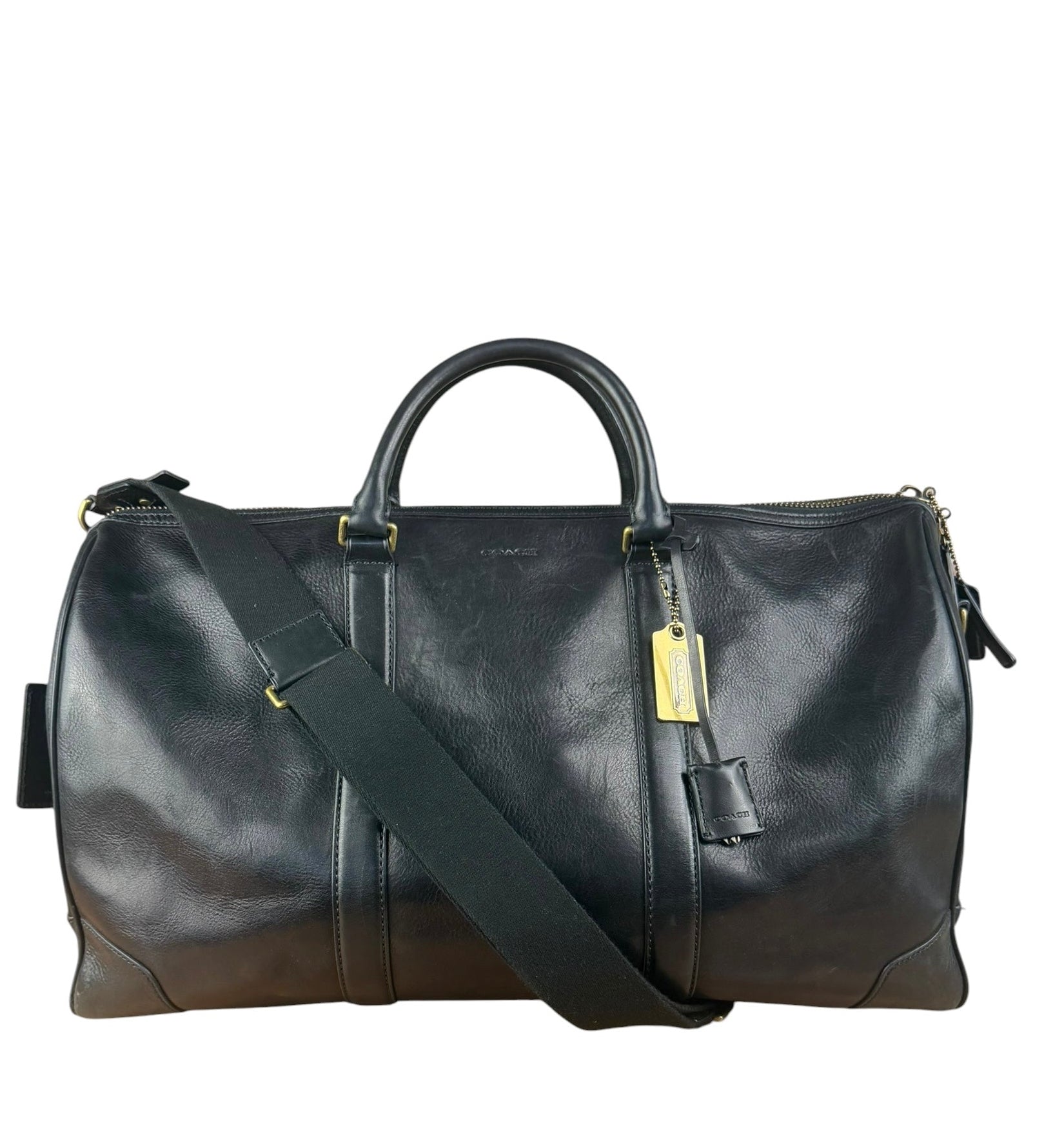 Coach Black Leather Large Duffle