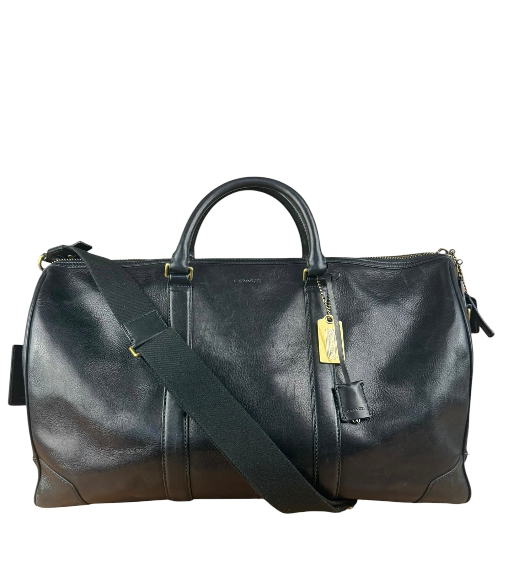 Coach Black Leather Large Duffle