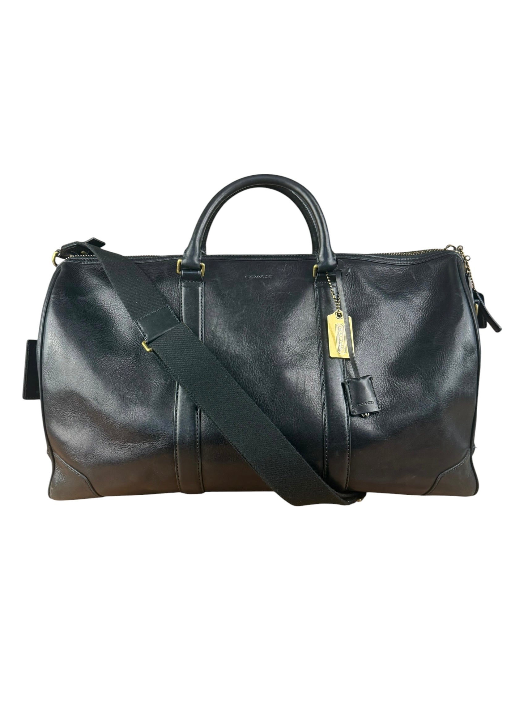 Coach Black Leather Large Duffle
