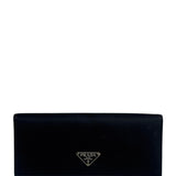Prada Black Nylon Tessuto Continental Flap Wallet