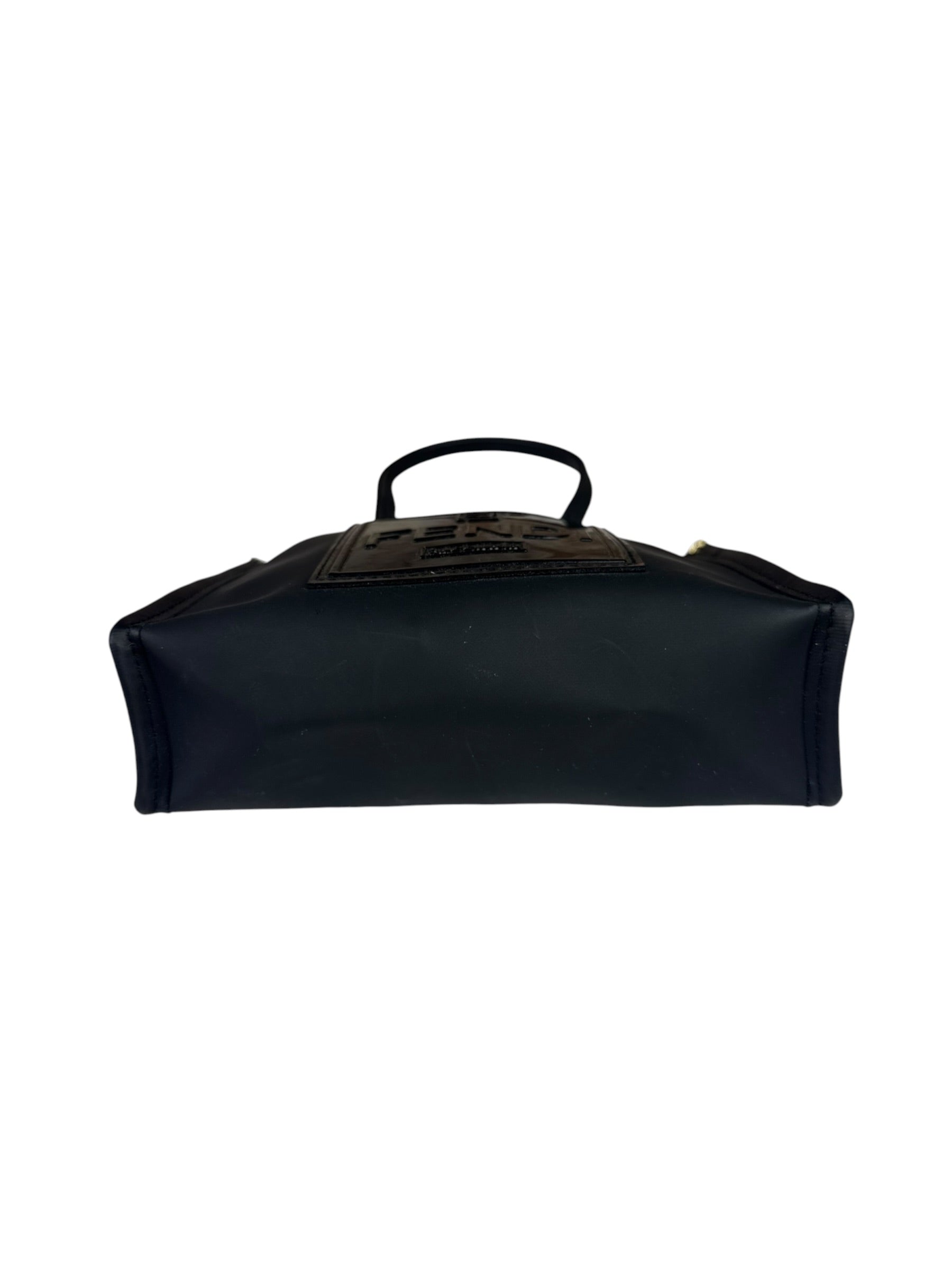 Fendi Black Rubber Mini Shoppers Tote