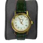 Gucci 7200L White Roman Dial Green Croc Strap