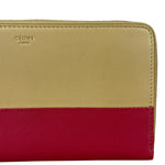 Celine Stripe Leather Zip Wallet