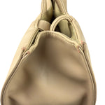 Telfar Cream Leather Medium Shopping Tote Bag
