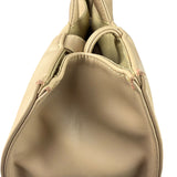 Telfar Cream Leather Medium Shopping Tote Bag