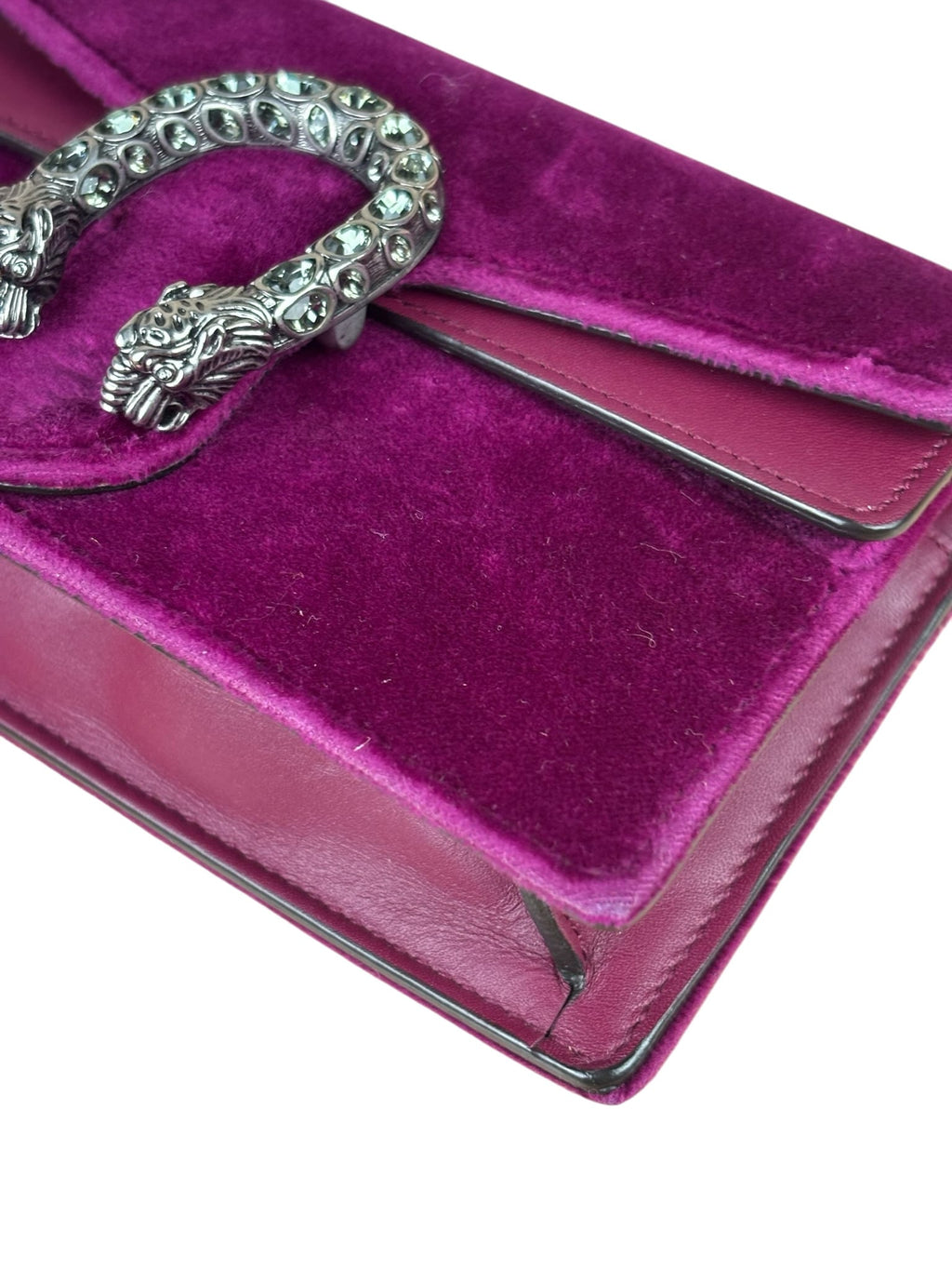 Gucci Purple Velvet Super Mini Dionysus Shoulder Bag