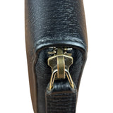 Gucci Black Leather Bee Long Zip Wallet