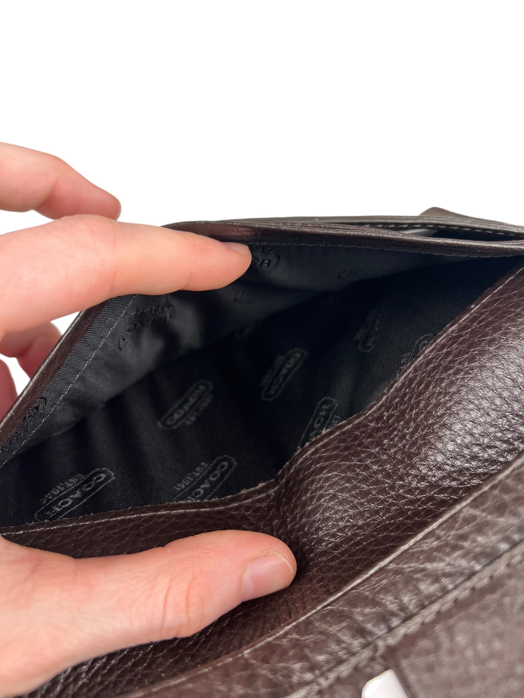 Coach Brown Leather Long Wallet