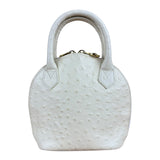 Versace Vintage Mini Osctrich Leather Top Handle Bag