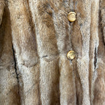 Vintage Multi Brown Long Fur Coat
