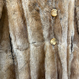 Vintage Multi Brown Long Fur Coat
