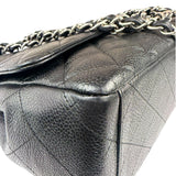 Chanel Black Quilted Leather Jumbo Classic Flap Bag 2009